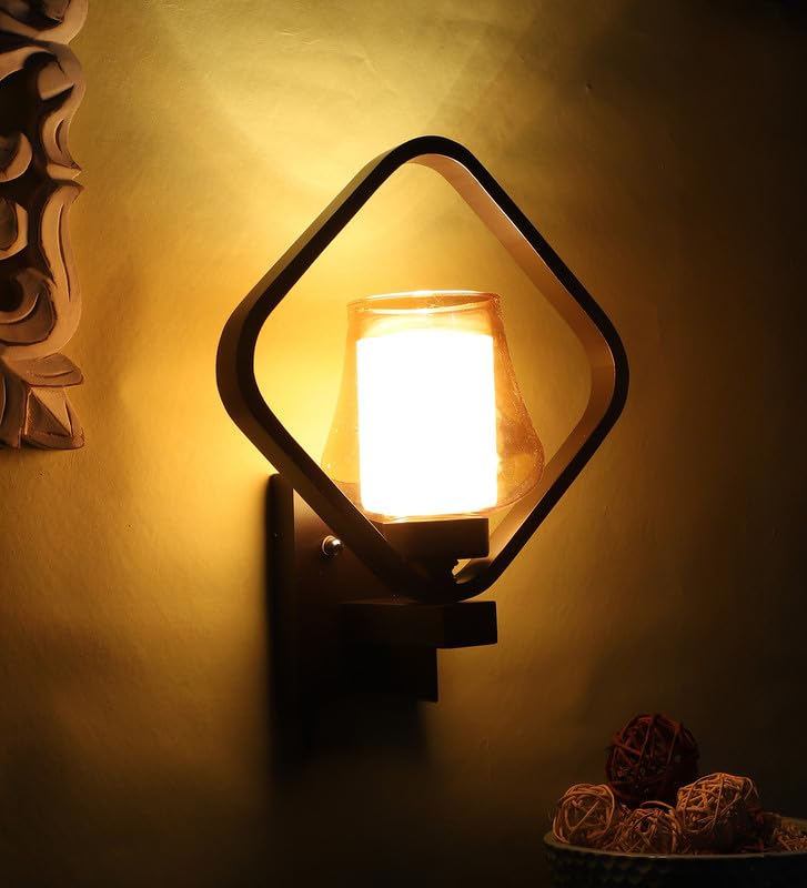 Image of ELIANTE Brillia Brown MDF Wall Light | E27 Holder | Included Bulb by Jainsons Lights
