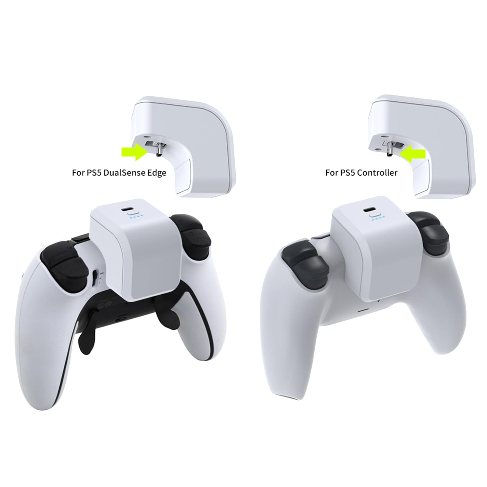 Pacco Batteria Ricaricabile Newwyt Gamepad per Controller Wireless PS5 Pacco Batteria da 1600 mAh con indicatore LED Accessori da Gioco ABS