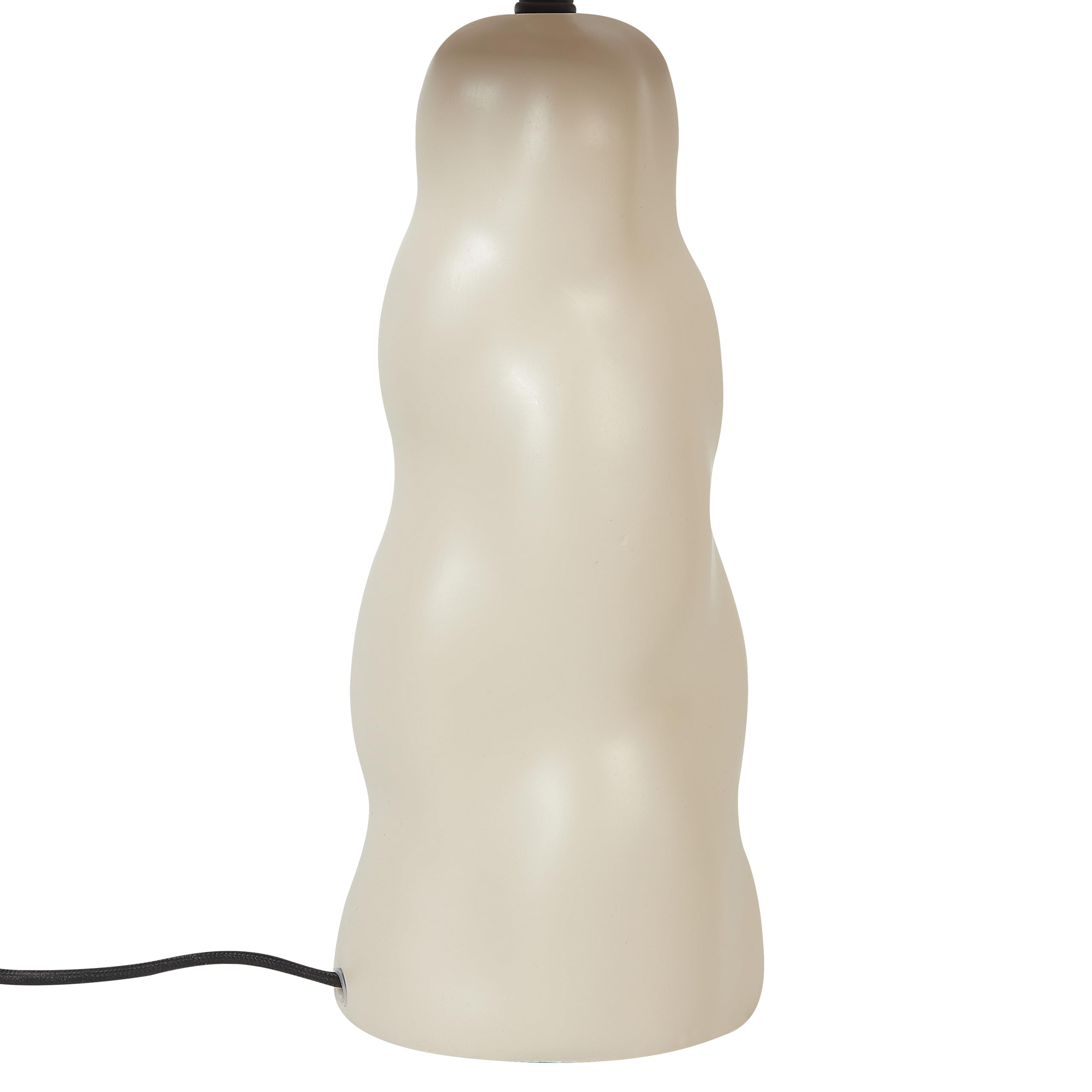 Beliani Tischlampe Keramik Vasenfuß beige Stoffschirm Trommelform mit Schalter Vilar
