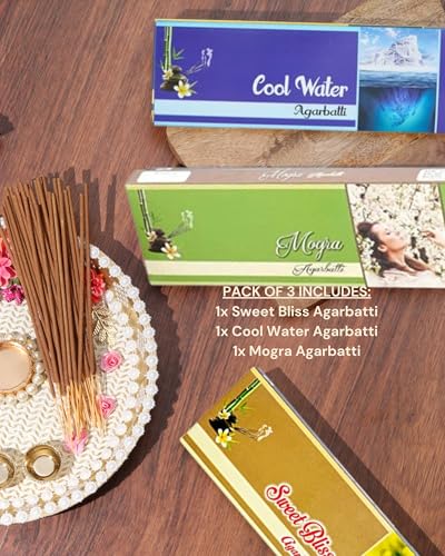 Image of Eternia Elegant Bliss Luxury Set Burning Incense Sticks | Long-Lasting Aromatic Agarbatti for Soothing Fragrances | for Men & Women | Pack of 3