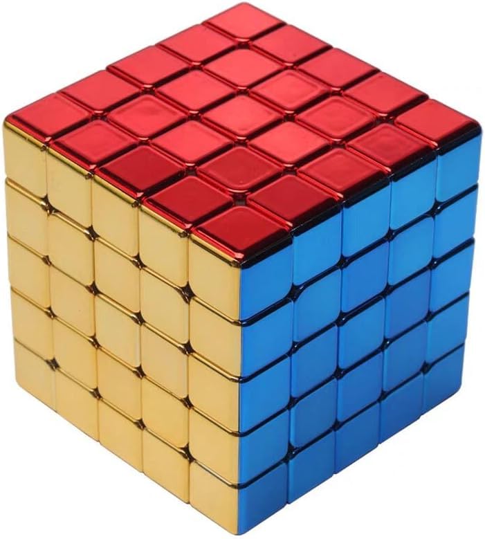 Image of HAWKISTER Kids Sengso Legend 5x5 Metallic Speed Cube Metallic 5x5x5 Magic Cube Puzzle