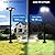 HCOOR Outdoor Lamp Post Light with 98 inch Pole IP67 Waterproof Solar Post Light Outdoor Auto Dusk to Dawn Solar Landscape Path Light with Remote for Lawn Pathway Driveway Yard