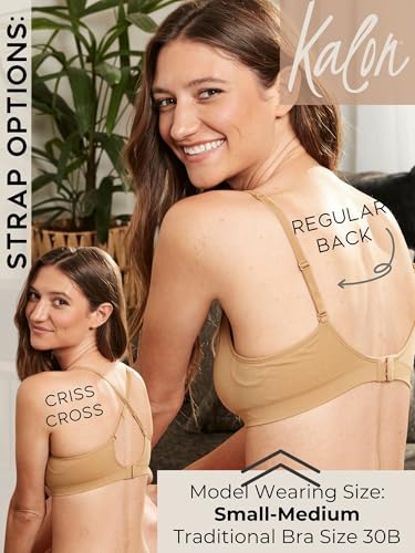 Image of Kalon Women's 4 Pack Demi Padded Bralette Wireless Comfortable Bra