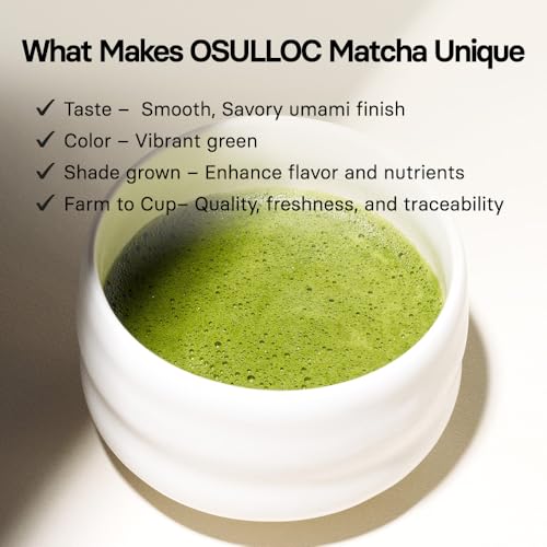 Image of OSULLOC Volcanic Isle Matcha Powder, Ceremonial Grade Korean Matcha, Green tea powder from Jeju Island (1.41oz, 40g)