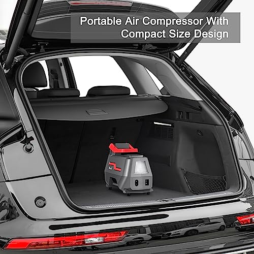 REESIBI Compresor aire, Inflador ruedas coche 220v 12v AC/DC doble alimentación