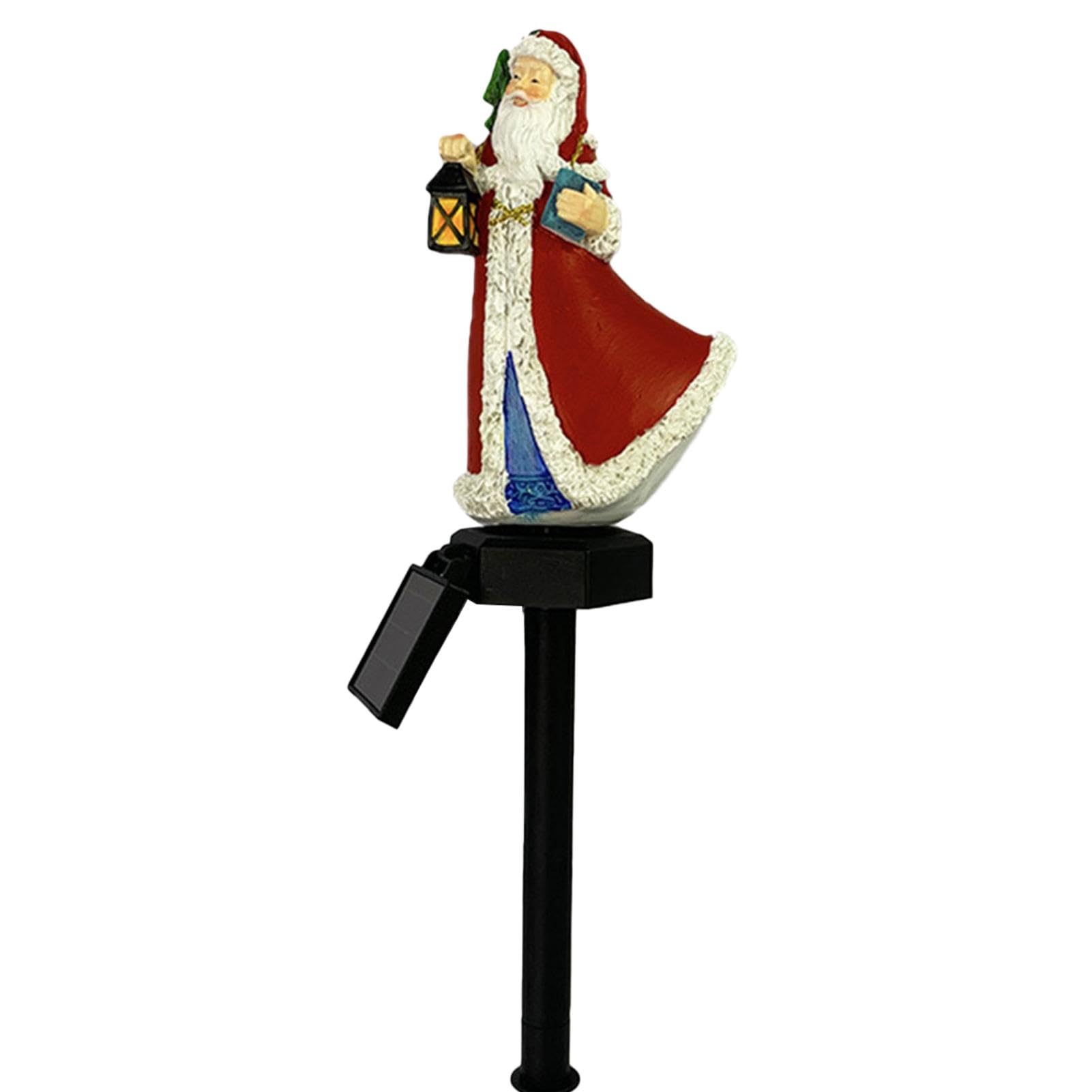Iluminación exterior navideña solar de Papá Noel para decorar entradas oscuras