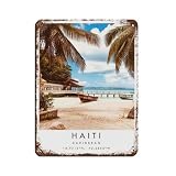Poster mit Haiti-Reisen, Haiti-Poster, Metall-Blechschild, 