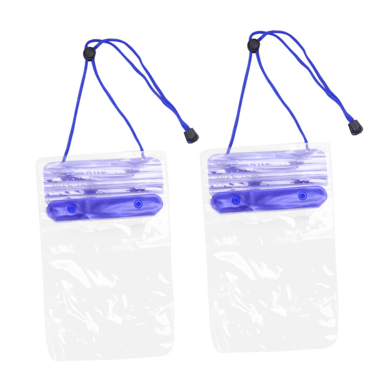 balacoo Waterproof Cell Phone Pouch 2 Pack Large Size for 6/7/8 Inch Floating Bag Touchscreen for Outdoor Activities Blue