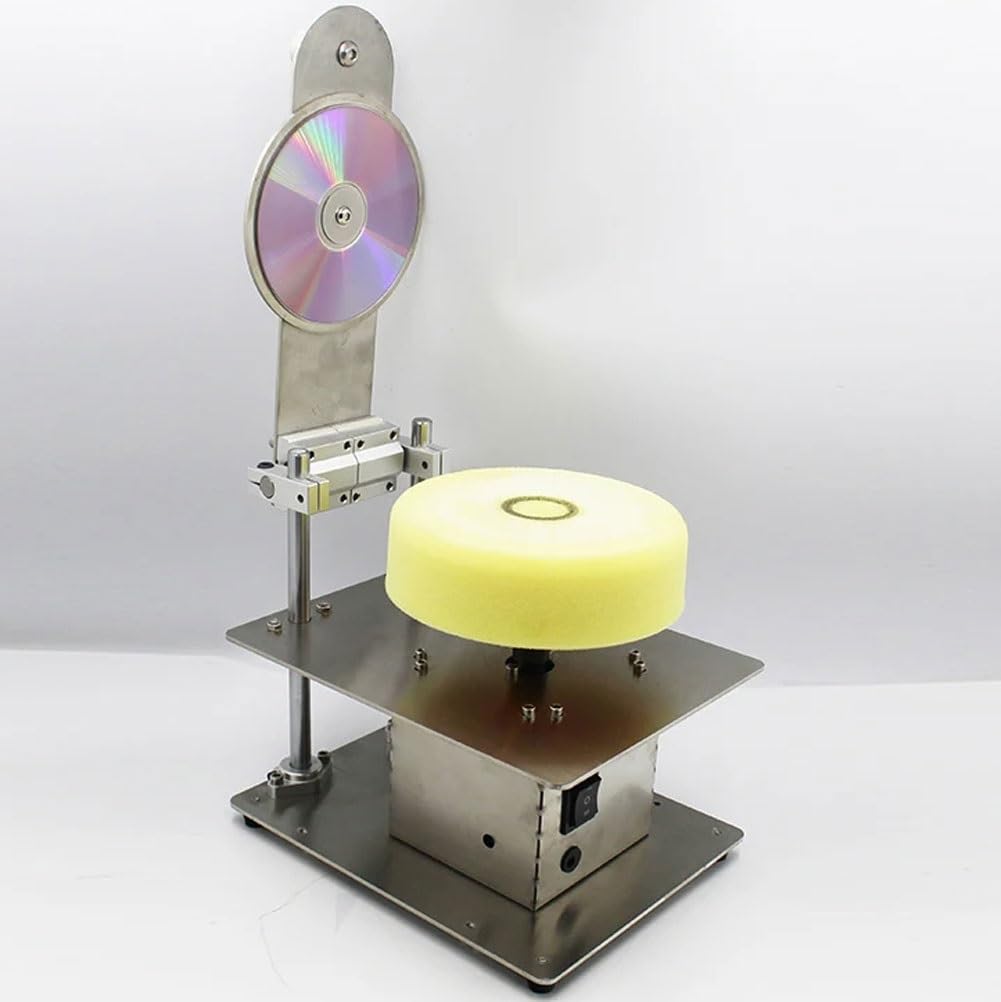 Disc Poliermaschine, 200W Datenrettung und Kratzer Reparatur Werkzeug, Edelstahl Chassis zum Schleifen und Polieren von Scheiben, DVD/VCD Scratch Repair