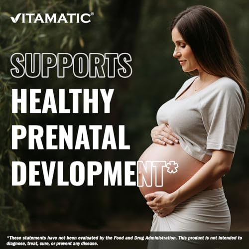 Image of Vitamatic Folic Acid 1000 mcg (1 mg), 240 Vegetarian Tablets | Vitamin B9 (Pack of 3)