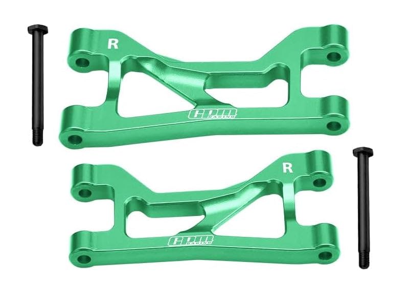 Aluminum 7075 Alloy Rear Upper Suspension Arms for Traxxas 1/16 Mini Maxx 4WD RTR Brushless Monster Truck 107154-1 Upgrades - Green