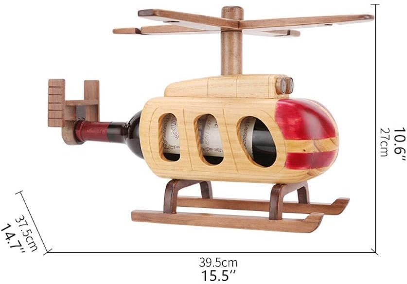 Soporte para botellas de vino de madera sólida para mesa miniatura 3