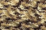 Spoonflower Fabric - Camo Brown Camouflage Tan Sand Printed on Upholstery Velvet Fabric Fat Quarter - Upholstery Home Decor Bottomweight Apparel