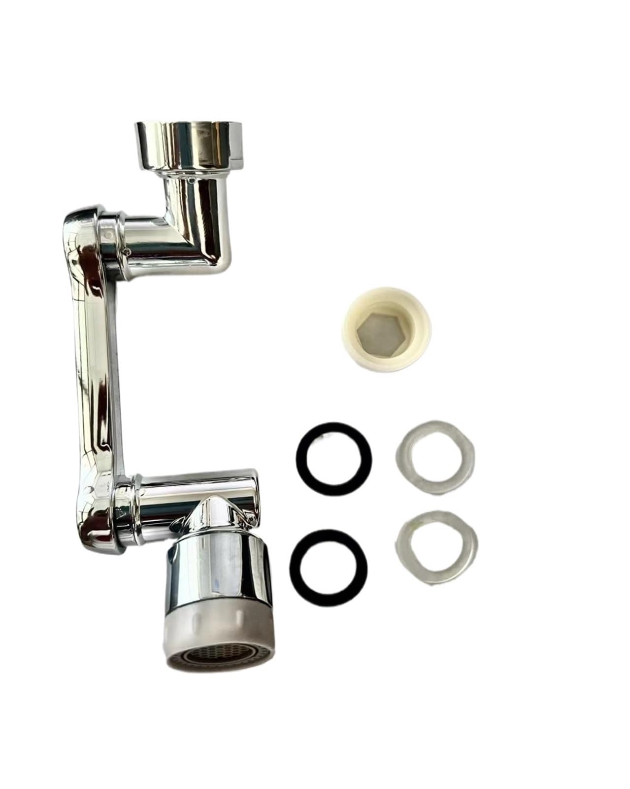 Rotatable Multifunctional Extension Faucet Aerator 1080 Degree Swivel Robotic Arm Water Filter Bubbler Sink Fit(Bifunctional)