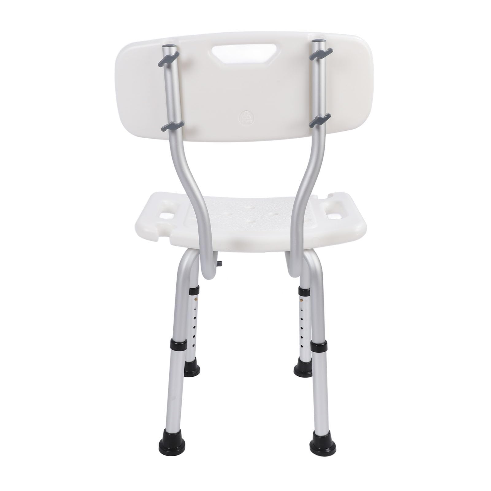 Silla de Ducha con Respaldo Antideslizante y Ajustable, Asiento Seguro y Cómodo para Personas Mayores, Capacidad de 250 Libras