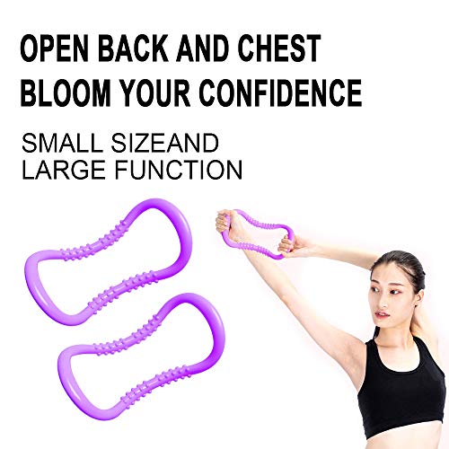 Sunbaca 2 pcs Yoga Círculo Resistência Ao Estiramento Anel Pilates Fascia Massagem para Relaxamento