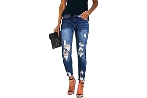 Women's Stylish Distressed Jeans: Elevate Your Wardrobe with Edgy Versatility