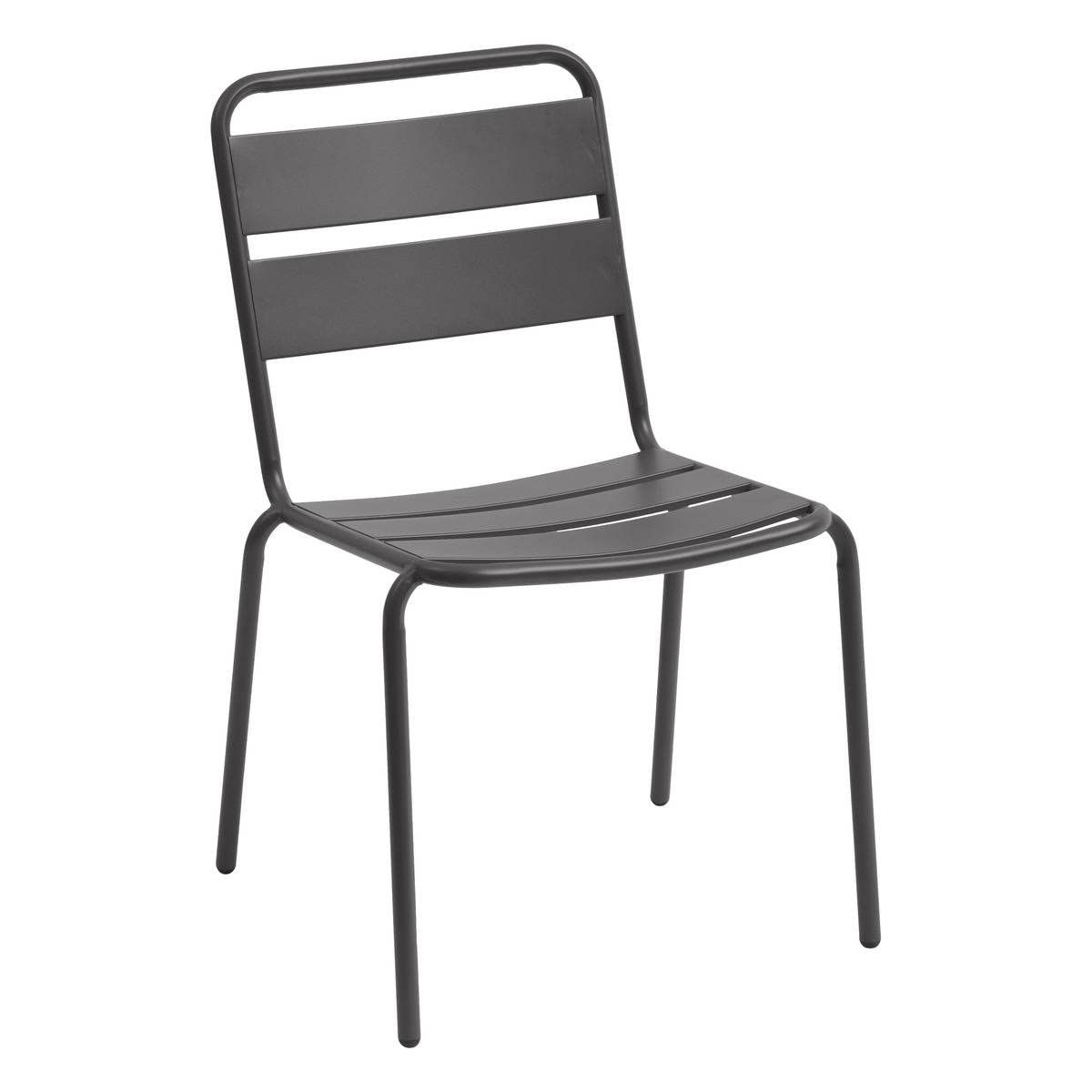 Hespéride - Silla de jardín apilable Phuket Graphite