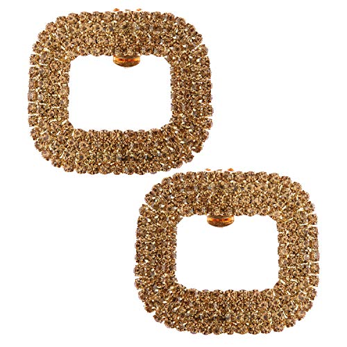 LOVE SHOES clips de zapatos hebilla 2 piezas strass oro I Broche desmontable zapato joyería elegante I Shoe Charms Smartclip