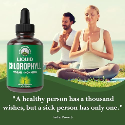 Peak Performance Chlorophyll Liquid Drops - Ultra High Purity, Alcohol Free, Non-Gmo, Gluten Free Liquid Chlorophyll Drops Supplement. Take With Water. Internal Deodorant + Skin Care thumb #2