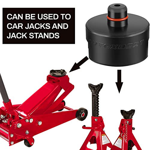 Image of Dual-use Rubber Jack Pad Stand Adapter Fits Car Axle Jack Stands Floor Jack for Tesla Model 3 S X Y Rubber Battery Chassis Protection Lifting Support Pucks (Pack of 2)