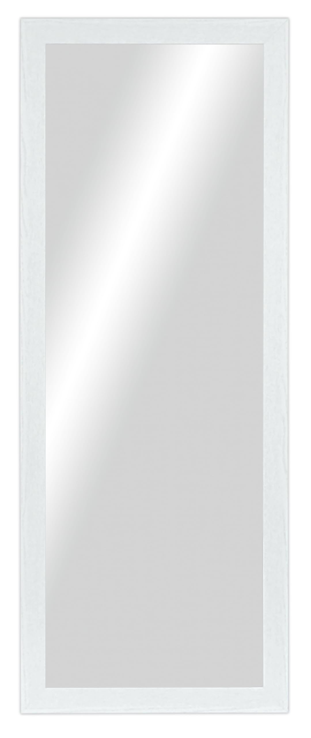 CHELY INTERMARKET Espejo Pared Cuerpo Entero 35x140cm-Marco Exterior 42x147cm MOD-128 Blanco-Raya