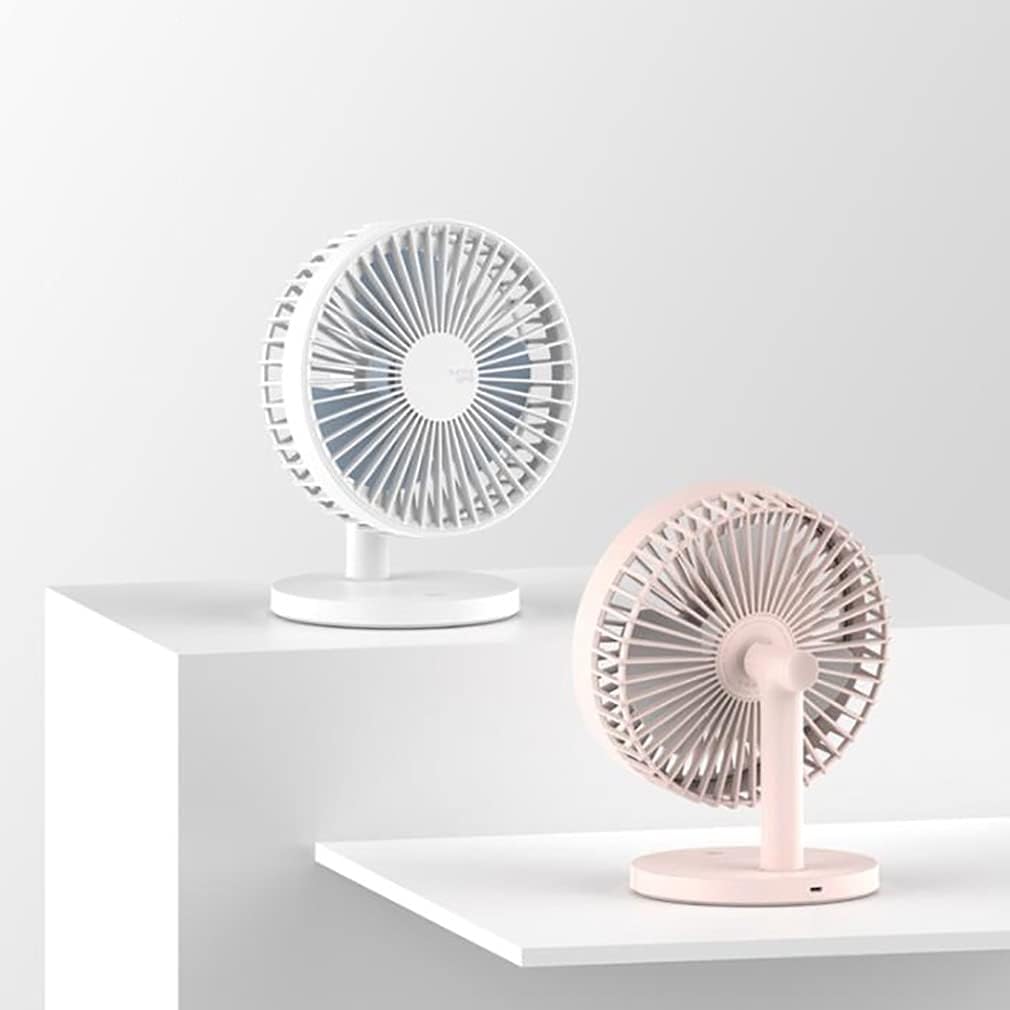 Desk Fan Rechargeable Small Fan 3 Speeds Wind Powered Fast Air Circulating Fan for Better Cooling Home Bedroom Office (Color : Blue) (Blue)