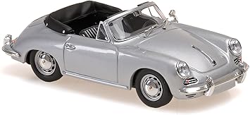 Minichamps 940062330 - Porsch. 356 C Cabriolet Silver 1965 - 1/43 Scale - Miniature Collectible Car