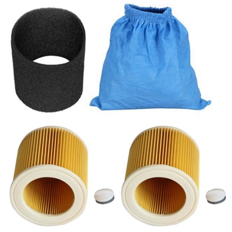 Bolsas de Filtro Textil Filtro de Espuma húmedo y seco HEPA Filtro for Karcher MV1 WD1 WD2 WD3 Piezas de aspiradora de aspiradora