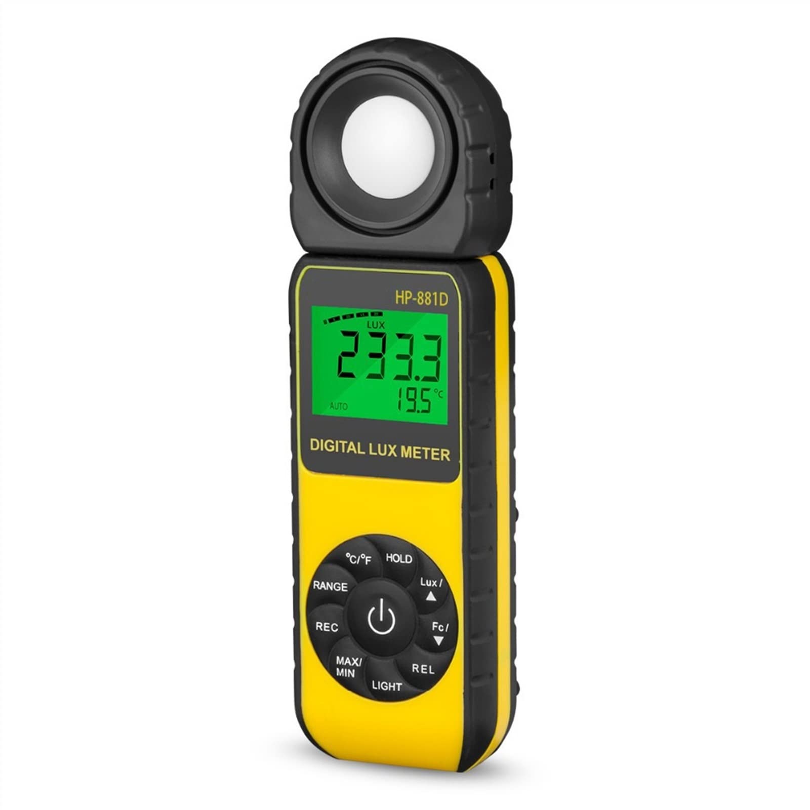 Wintact Misuratore di luce digitale palmare con termometro ambientale, gamma Lux Meter fino a 200.000 lux, fotometro test di rilevamento dell'intensità della luce per piante da interno da giardino LED Wintact Misuratore di luce digitale palmare con termometro ambientale, gamma Lux Meter fino a 200.000 lux, fotometro test di rilevamento dell'intensità della luce per piante da interno da giardino LED