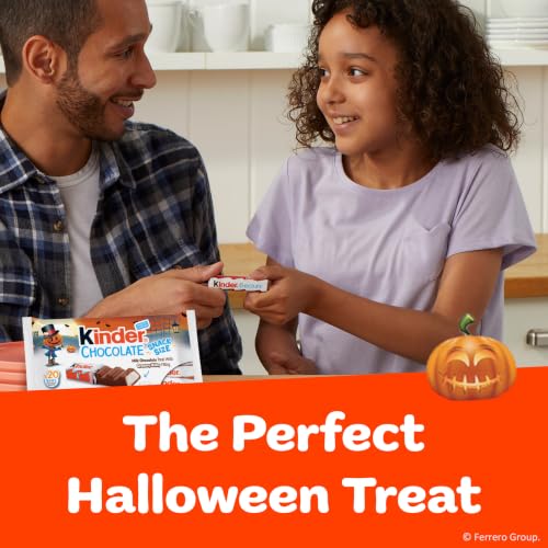 Kinder Chocolate, Halloween Candy, Individually Wrapped Chocolate Candy | Halloween gifts, 20 individually wrapped chocolate bars with creamy milky filling, no artificial colors or preservatives - image 6