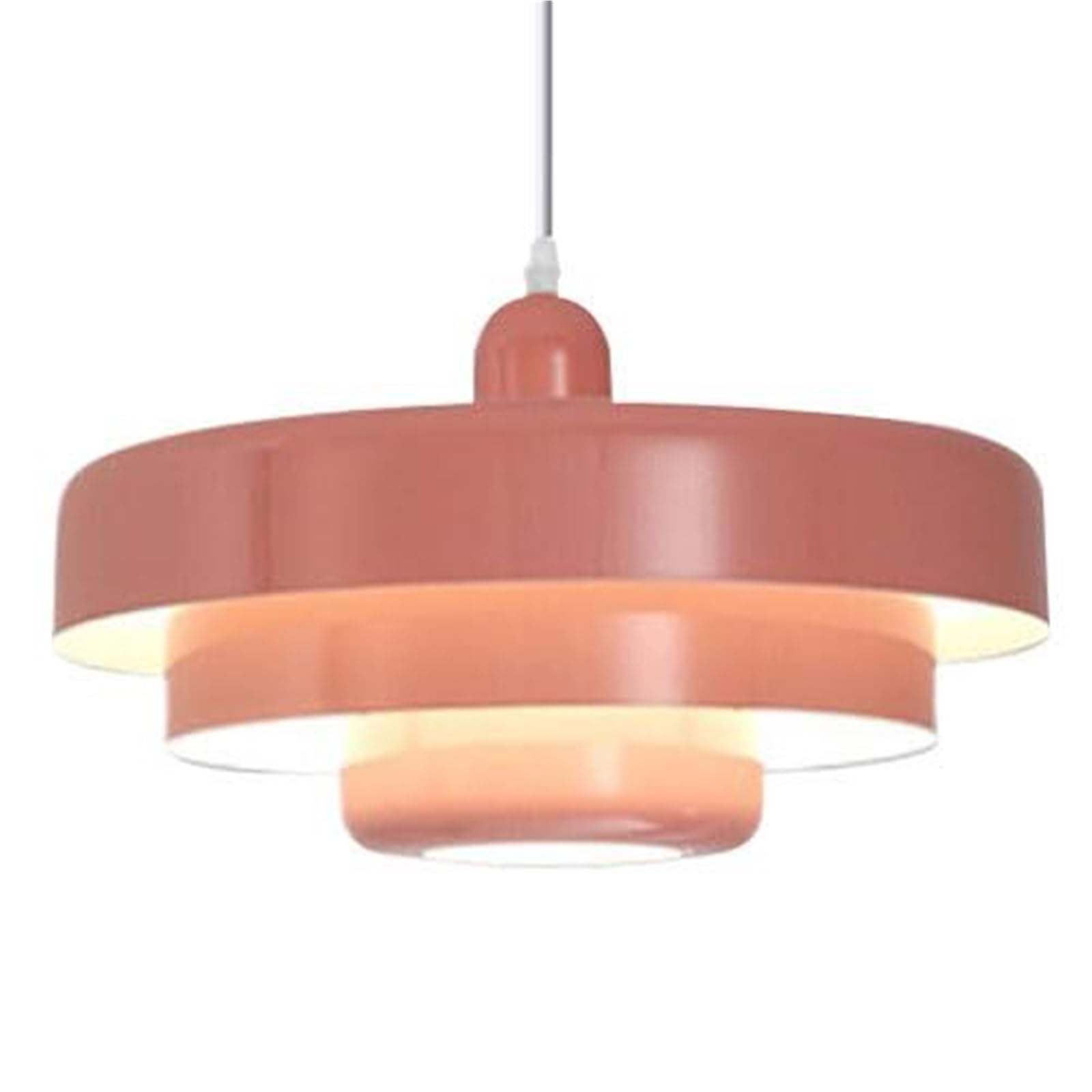KHUKHU Nordic Industrial Style Chandelier, Creative Personality Metal Pendant Light, E26 Base Ceiling Hanging Lamp, Living Room Dining Hall Corridor Decoration Light Fixtures(Pink)