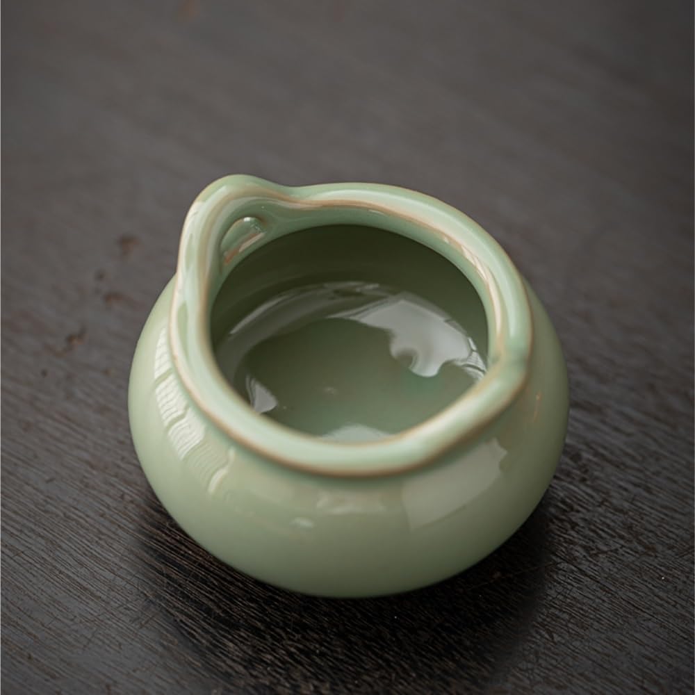 Quemador de Incienso de reflujo Quemador de Incienso pequeño de Tres Patas de celadón Quemador de aromaterapia de cerámica Quemador de Incienso for Uso en Interiores y el hogar Base de Incienso Porta