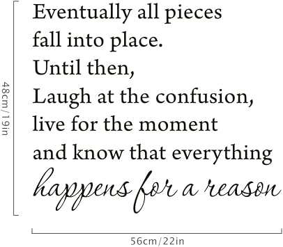 Eventually All Pieces Fall into Place Inspirational Quotes Wall Decals Saying Vinyl Wall Art Sticker Home Decor 2219In