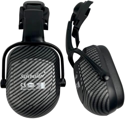 SAFEBUILDER 30dB Ear Muffs Hard Hats Type Safety Earmuffs For Safety Helmet Hearing Protection Earmuffs ANSI S3.19