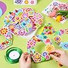 Funrous 48 Sets Spring Wreath Crafts Bulk Kit Spring Paper Arts Crafts DIY Colorful Hanging Ornaments Decorations with Flowers Butterfly Stickers Pompoms for Classroom Activities School Project Party #2