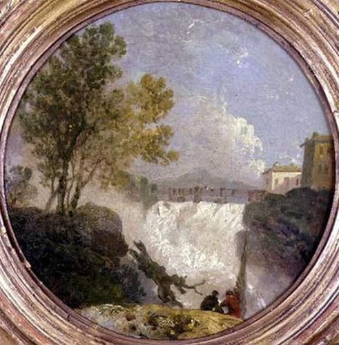 Lienzo lo sbarramento sul Po de Famoso Artista para renovar paredes vacías, cuadro de 60x90cm