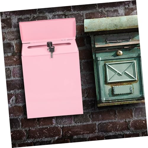 Coffret mural en fer rose pour fiches de suggestions et votes - 5