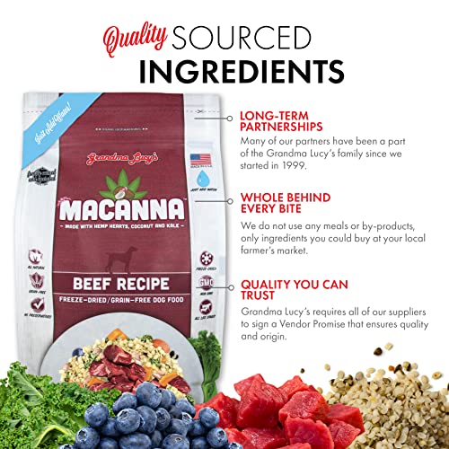 Grandma Lucy'S 884308721238 Macanna Freeze Dried Grain Free Beef Recipe Dog Food 1 Lbs thumb #5
