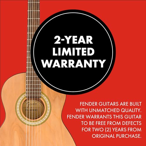Image of Fender FA-25N 3 /4 Size Nylon String Acoustic Guitar, Beginner Guitar, with 2-Year Warranty, Perfect Beginner Guitar for Kids that is Easy on Fingers, Includes 3 Months of Free Lessons, Natural