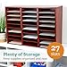 Really Good Stuff Classroom Mahogany Mail Center - 27 Slots - 32