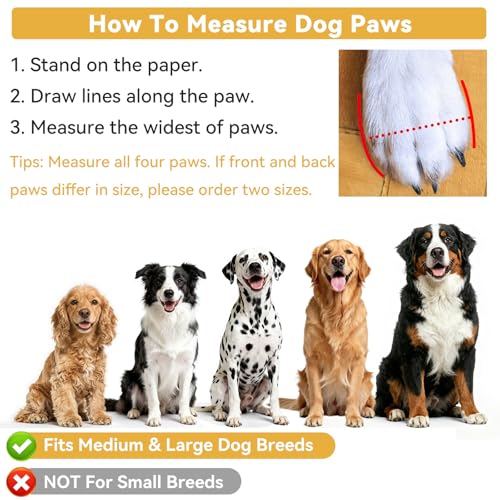 image for Dimicoo Breathable Dog Boots for Medium Large Dogs,Non-Slip Dog Shoes 