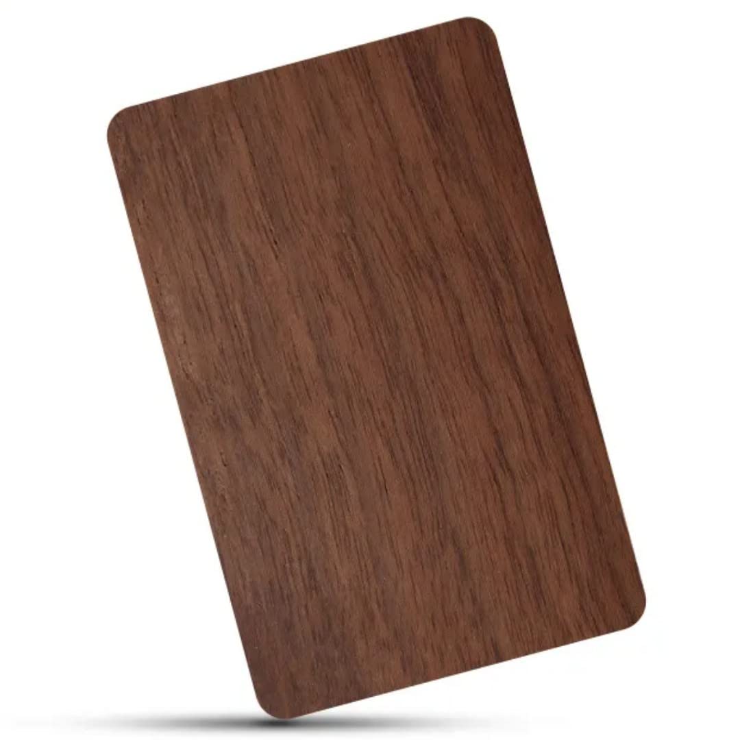 YARONGTECH Eco-friendly NTAG215 NFC Wooden Card Work with TagMo and Games for All NFC-Enabled Smartphones and Devices (Pack of 2) (Black Walnut)