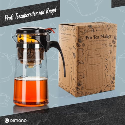 DIMONO® Teebereiter für Losen Tee mit Knopf - Tea Maker 450 ml – Bild 5