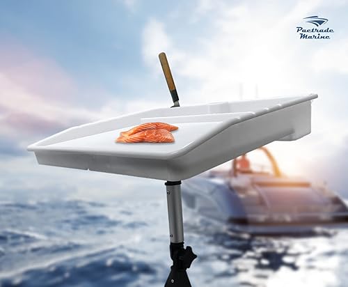 Miniatura 5 de Pactrade Marine Tabla de cortar de filete de pesca, riel de soporte de caña individual de 78 a 1 pulgada redonda de 1 a 14 pulgadas, montaje