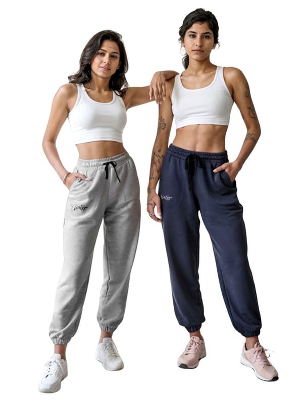 fflirtygo Women's Cotton Joggers/Pajama Combo – Solid Track Pant with Pockets, Night Pants for Women, Pack of 2 Pcs.-picture-25