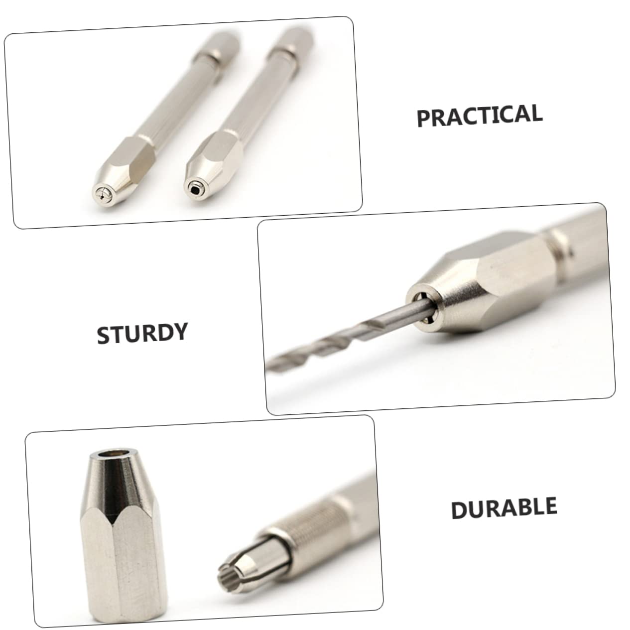 6 Pcs Drill Hexagonal Pin Vise Double Ended Pin Vise Double Head Pin Vise Watch Repair Wire Tool Pin Vice Wire Tool Watch Repair Tool