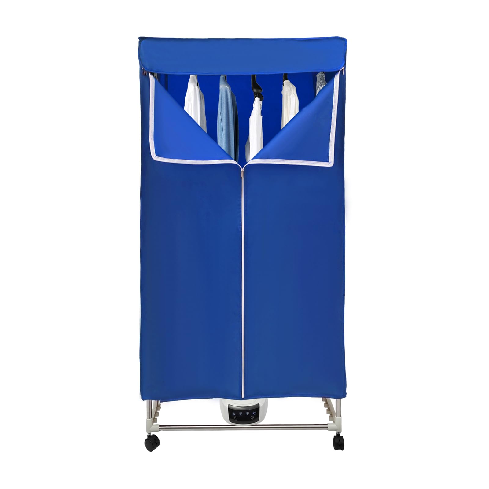 Asciugatrice Elettrica WDZCZDoo, 1200-1500 W, Timer, Armadio Aria Calda, Blu, Acciaio Inossidabile, Tessuto Oxford, 70 x 50 x 150 cm