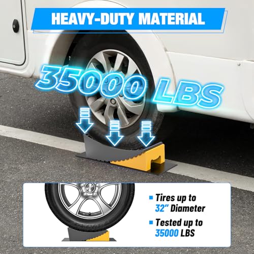 Image of Nilight RV Levelers with Wheel Chocks (Yellow), 2-Pack