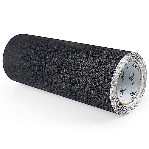 BOMEI PACK 300mm x 5m Schwarz Antirutsch Treppe Skateboard Griptape Klebeband, Starkes Zugband, rutschfeste Sicherheits-Stufe, rutschfeste Sicherheits-Stufen für drinnen und draußen